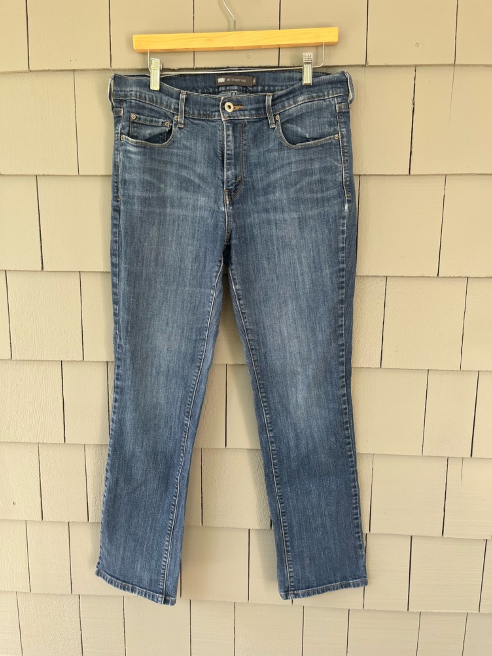 Levi's 505 Women's Straight Leg Jeans in Mid Blue Wash 12